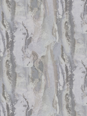 Vapor Stone Wallpaper In Silver From The Polished Collection By Brewster Home Fashions