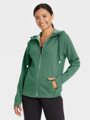 Women's Cotton Fleece Zip Front Sweatshirt - All In Motion™