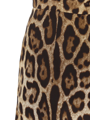 Dolce & Gabbana Leopard Print High-waisted Shorts