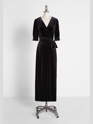 Wrapped In Elegance Velvet Maxi Dress