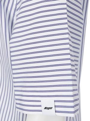Msgm Striped Short-sleeve Shirt