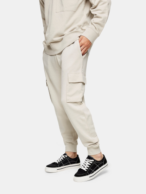 Stone Twill Cargo Sweatpants