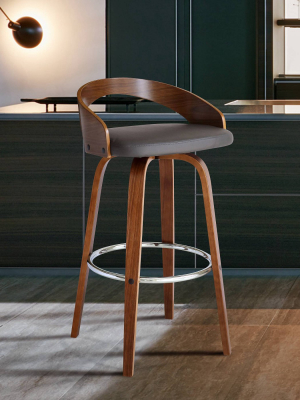 Sonia Barstool Walnut/cream - Armen Living