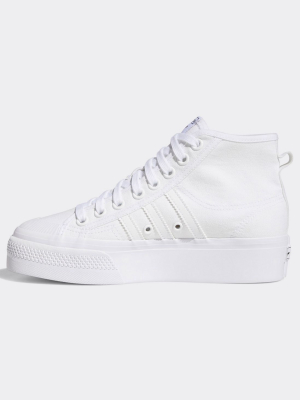 Adidas Originals Nizza Platform Sneakers In White