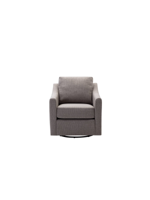 Swoop Arm Swivel Club Chair Gray - Wovenbyrd