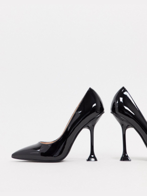 Raid Lianni Feature Heel Pumps In Black Patent