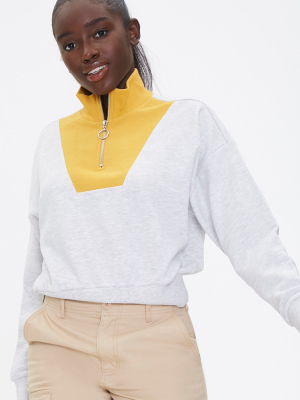 Colorblock Half-zip Pullover