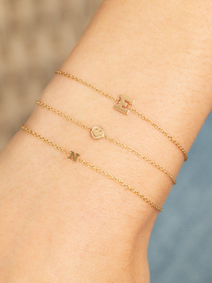 14k Itty Bitty Smiley Face Bracelet