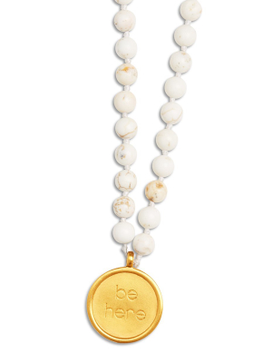 White Turquoise Mala Necklace