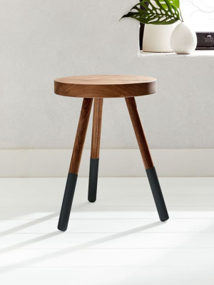 Solid Manufacturing Co. Dining Stool & Side Table - Walnut