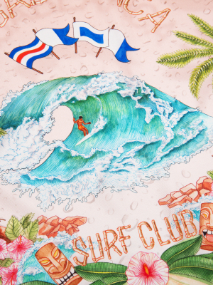 Casablanca Surf Club Rectangular Silk Scarf