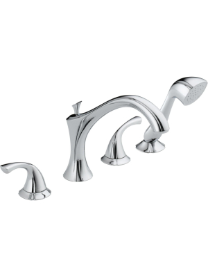 Delta Faucet T4792 Delta T4792 Addison Deck Mounted Roman Tub Filler Trim With Hand Shower