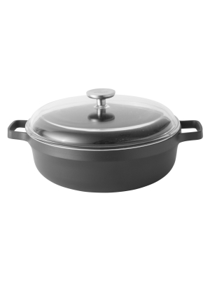 Berghoff Gem 11" Non-stick Covered Two-handle Saute Pan 4.9 Qt, Black