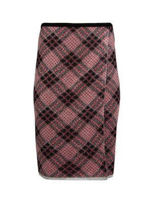 Miu Miu Checked Wrap Skirt