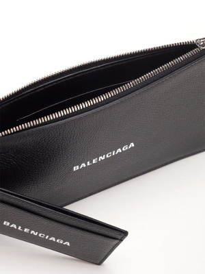 Balenciaga Cash Logo Print Cardholder