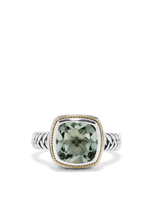 Effy 925 Sterling Silver And 18k Yellow Gold Green Amethyst Ring, 3.90 Tcw