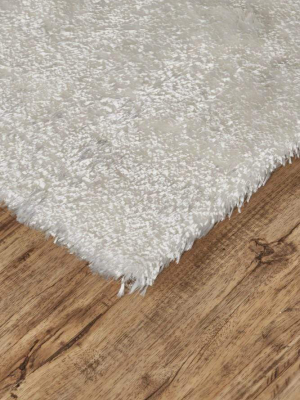 Feizy Blunham Luxurious Tufted Shag Rug - Lustrous Pearl White - Available In 5 Sizes