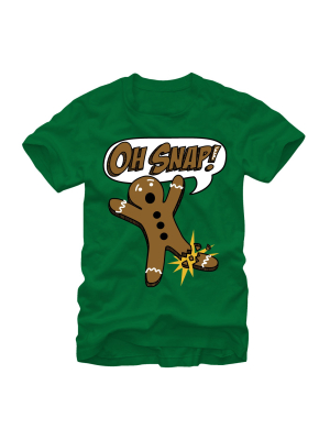 Men's Lost Gods Oh Snap Gingerbread Man T-shirt