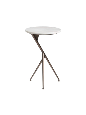 Alchemy Living Gallery Bruno Round End Table - White