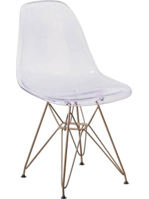 Elon Series Ghost Chair Clear - Riverstone Furniture Collection