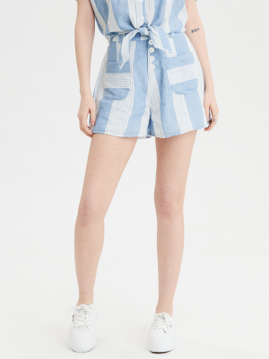 Ae High-waisted Striped Short