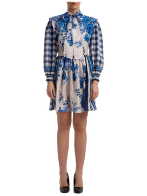 Alberta Ferretti Floral Printed Mini Dress