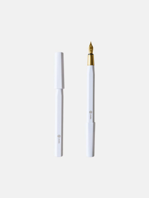 Resin Fountain Pen - White (ex-display)