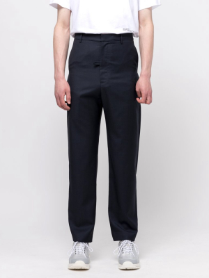 Double Pocket Tailored Trouser In Navy Check