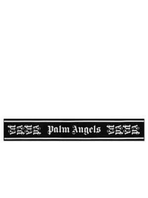 Palm Angels Gothic Monogram Scarf - Black/white