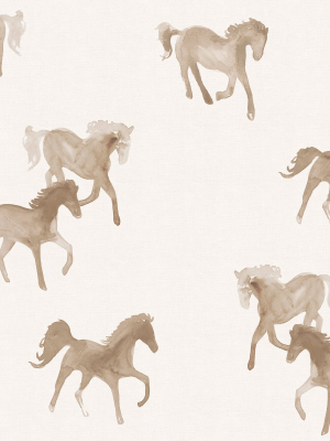 Watercolor Horses Wallpaper