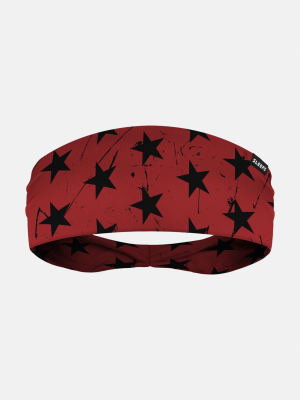 Stars Maroon Black Headband