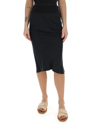 Rick Owens Bias Draped Skirt