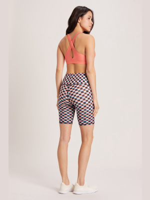 Asana Sports Bra - Racer Plaid