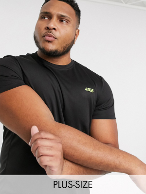 Asos 4505 Plus Training T-shirt With Quick Dry In Black