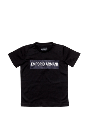 Emporio Armani Kids Logo Print Crewneck T-shirt