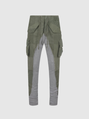 Greg Lauren: 50/50 Slim Lounge Pants [green]
