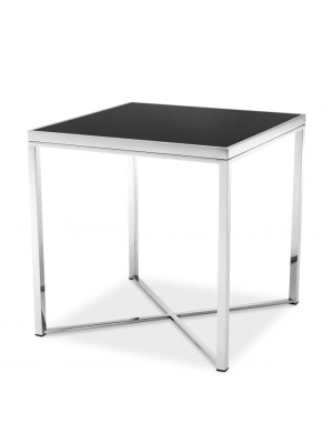 Eichholtz Labyrinto Side Table - Silver & Black