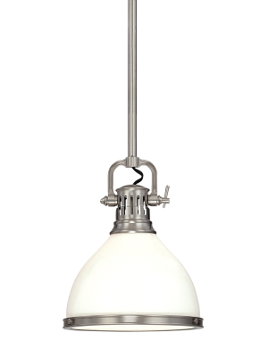 Hudson Valley Lighting Randolph Pendant - Polished Nickel & Opal Glossy