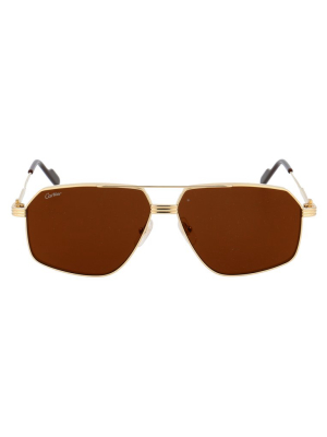 Cartier Hexagonal Frame Sunglasses