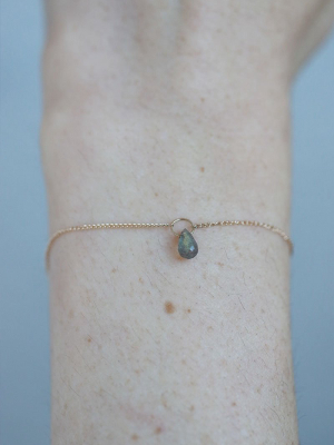 Tiny Labradorite Chain Bracelet