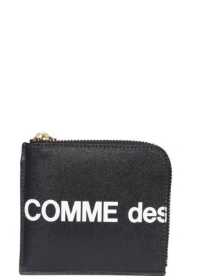 Comme Des Garçons Wallet Zip Around Logo Wallet