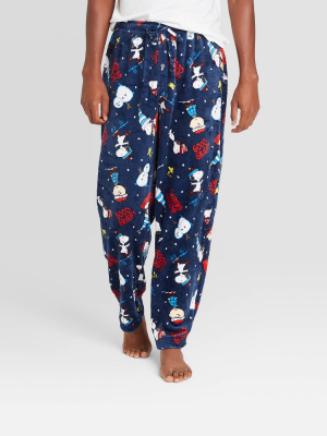 Men's Peanuts Fleece Pajama Pants - Navy