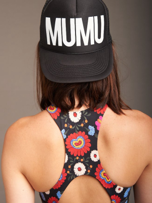 Mumu Trucker Hat ~ Black/white