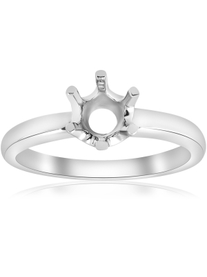 Pompeii3 White Gold Solitaire Semi Mount Engagement Ring Setting