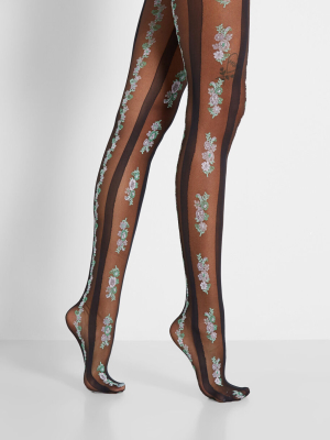 Feisty And Floral Tights