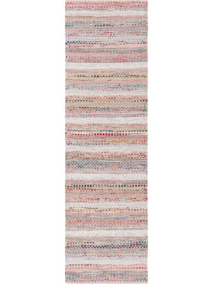 Montauk Stripe Pink/multi Runner Rug