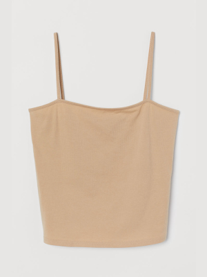 Cropped Jersey Camisole Top