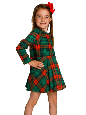 The Little Lincoln Lady | Red Plaid Toddler Christmas Dress