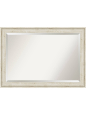 41" X 29" Regal Framed Bathroom Vanity Wall Mirror Birch Cream - Amanti Art