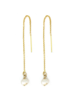 Pearl Threader Earrings